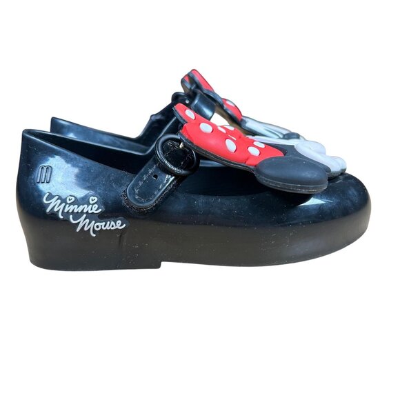 MINI MELISSA x Disney Minnie Mouse Mary Jane Shoes Black Size US 8 - Picture 2 of 9